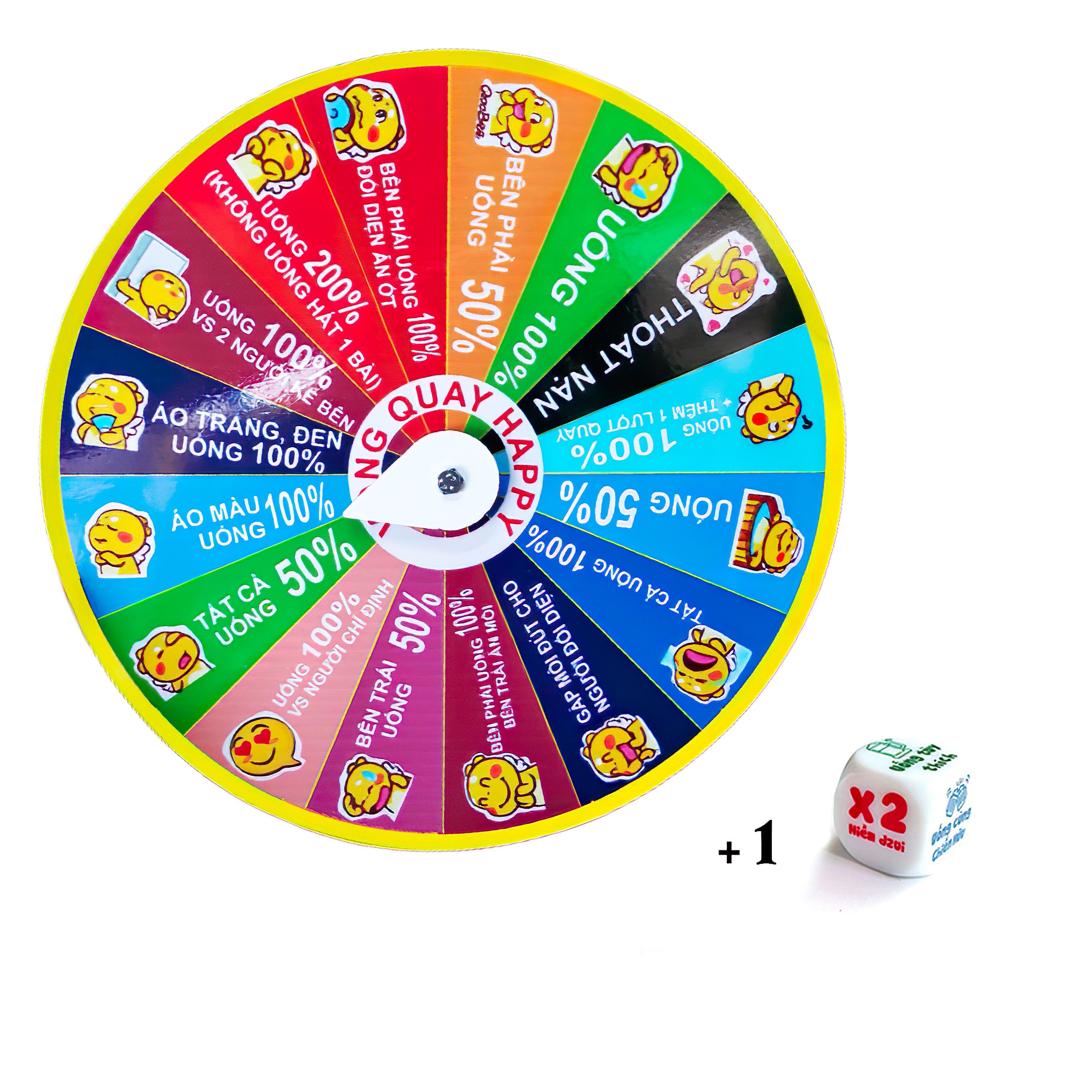 Combo Vòng quay ăn nhậu happy và Xí ngầu ăn nhậu vui nhộn vui chơi tiệc tùng ăn chơi thả ga