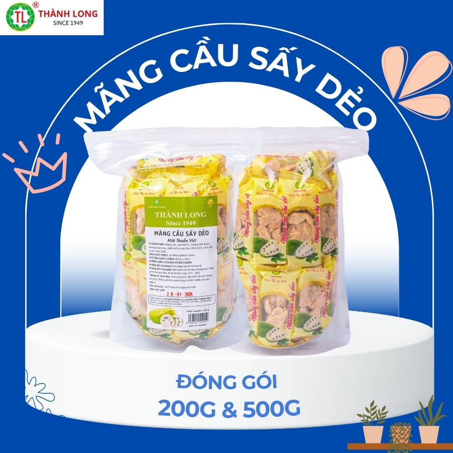 Mãng cầu tươi Thành Long sấy dẻo truyền thống Thơm Ngon gói/bịch 200g/500g - Việt Nam