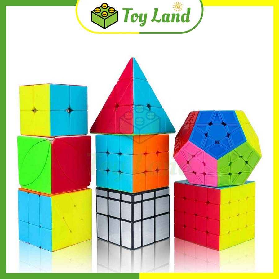 Rubik qiyi stickerless 2x2 3x3 4x4 5x5 megaminx pyraminx rubic biến thể đồ chơi