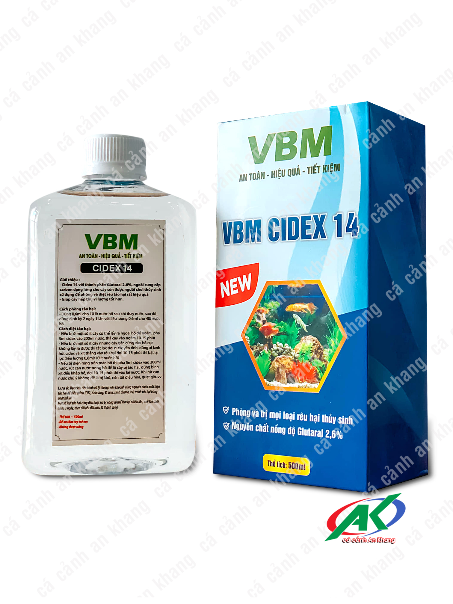 Cidex 14 nguyên chất - Phòng rêu hại cho hồ cá thủy sinh