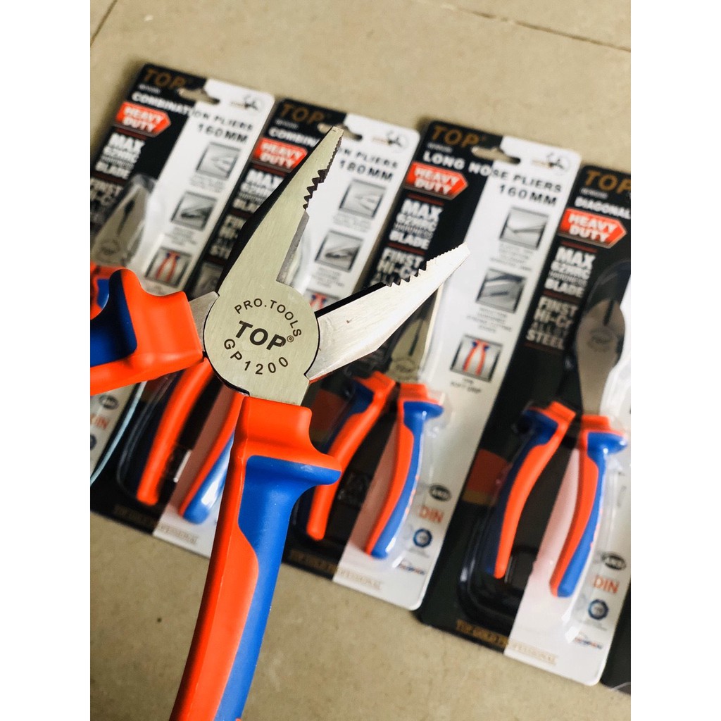 Kìm điện cán đỏ xanh 200mm top cao cấp gp1200