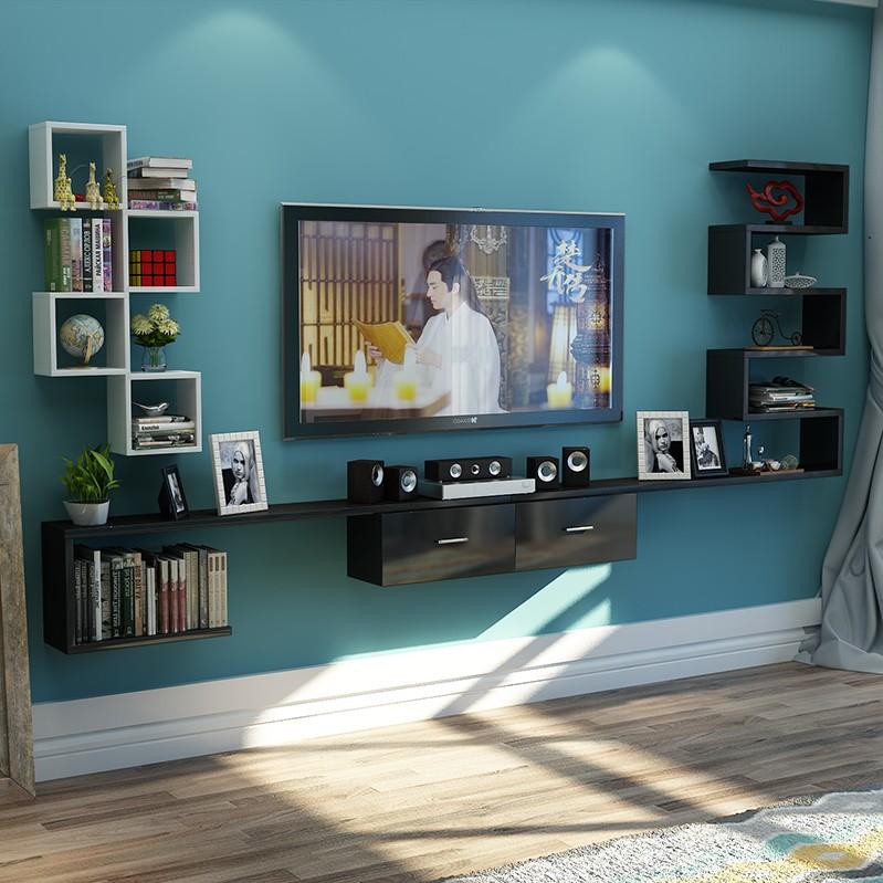 Bộ kệ Tivi treo tường Ziczac 2 ngăn kéo dài 1m8