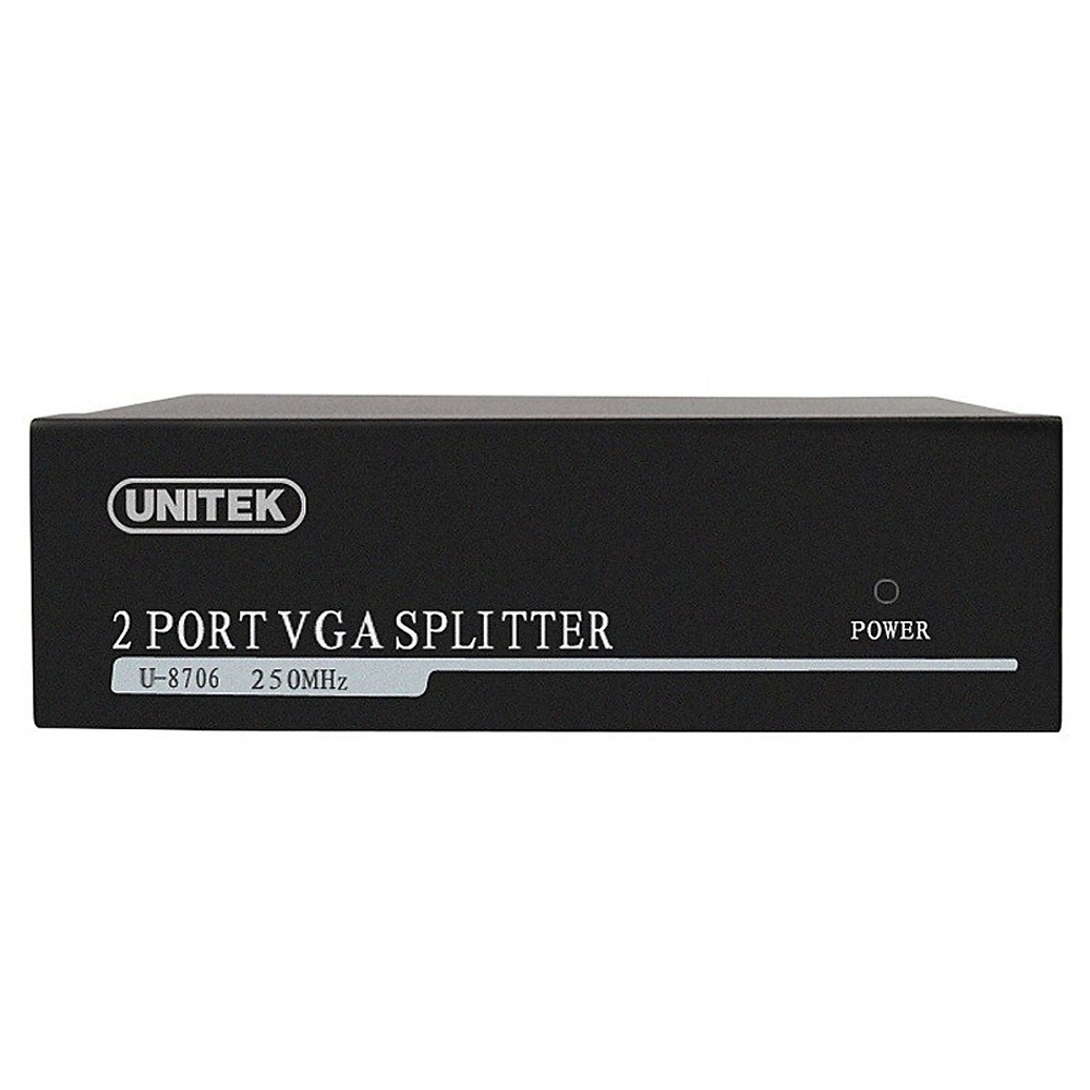 Bộ chia vga 1 ra 2 cao cấp unitek 8706 hỗ trợ độ phân giải full hd 1080p - bộ chia vga unitek 1 vào 2 ra hỗ trợ full hd u-8706