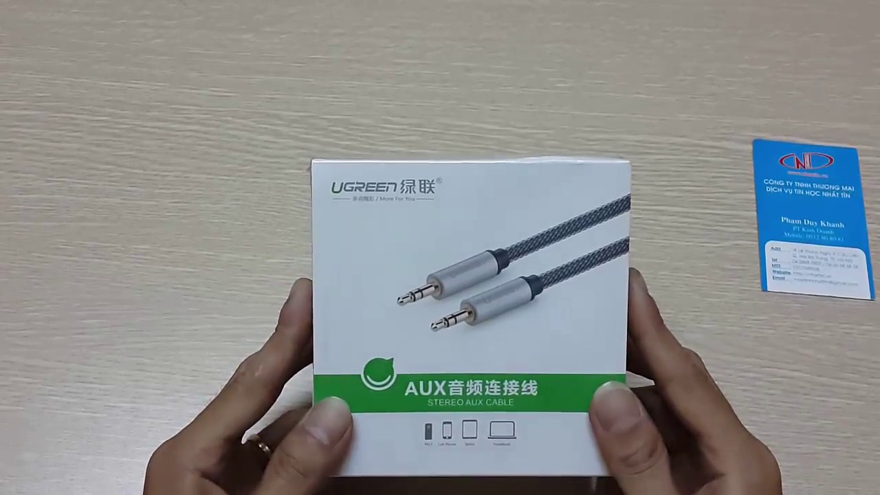 Dây cáp nối dài loa 1m ugreen 10782 - cáp nối dài audio 3.5mm