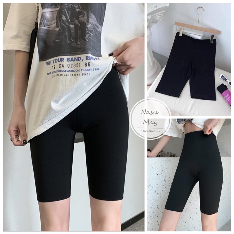 Quần legging lửng nữ cạp chun co giãn dáng lửng