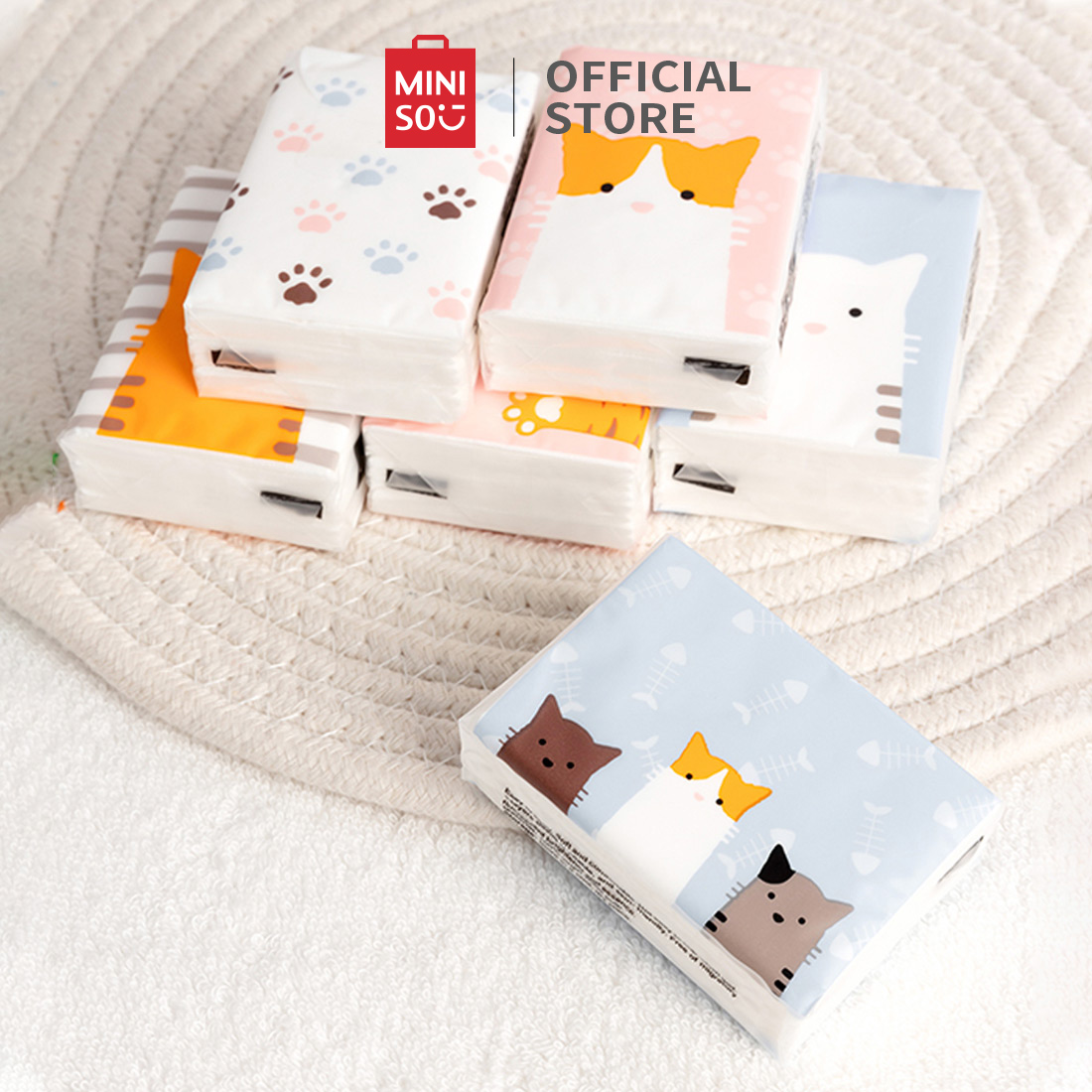 Miniso Khăn giấy Cartoon(18 Packs)