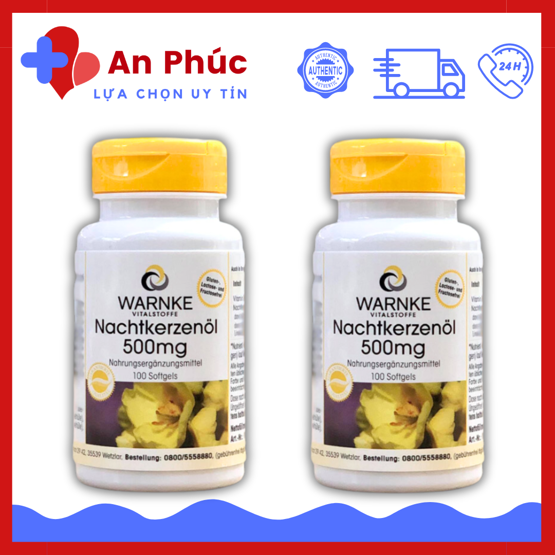 Tinh dầu hoa anh thảo Warnke Nachtkerzenol 500mg 100 viên, Tinh dầu hoa anh thảo Đức Warnke