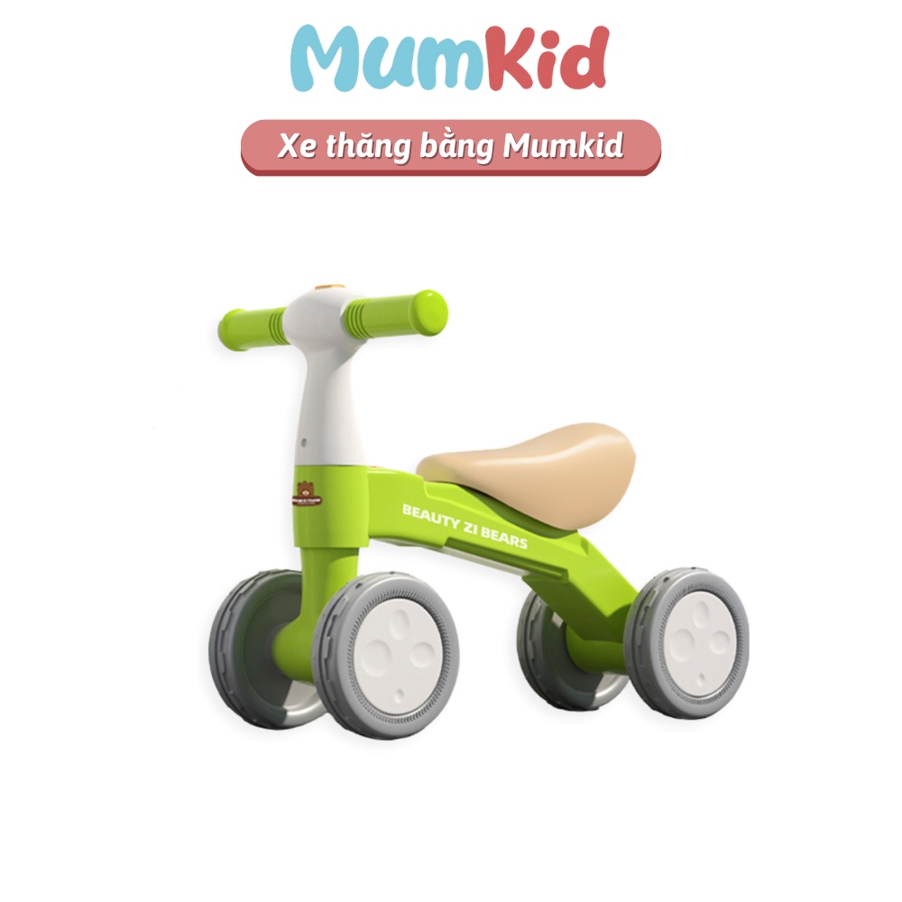 Xe thăng bằng 4 bánh Mumkid kiêm xe chòi chân, Xe scooter cao cấp có phát nhạc và bánh xe chống ổn - MK23031