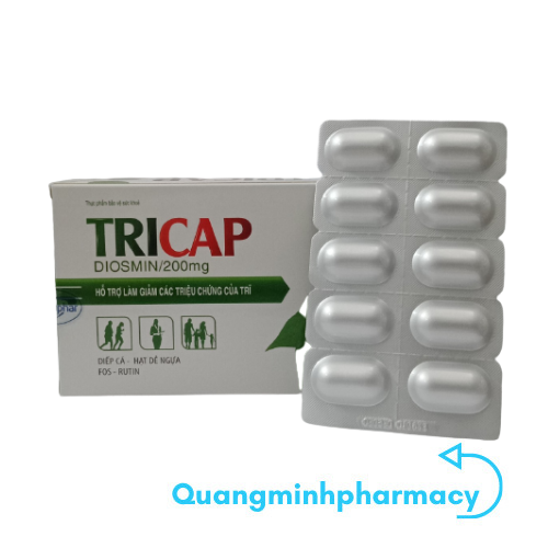 Viên uống Tricap Hộp 30 viên - Dành cho người bệnh trĩ, suy giãn tĩnh mạch