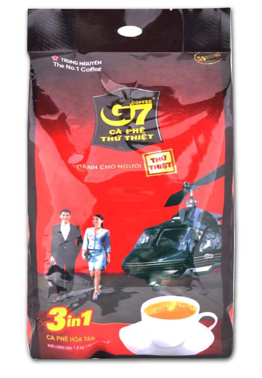 Cà phê g7 3 trong 1 túi 100 gói 16g
