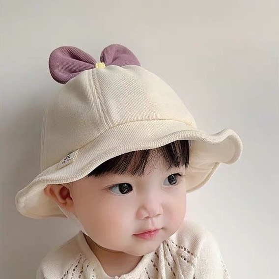 Mũ cho bé; Nón tai bèo rộng vành tai nơ dễ thương cho bé từ 6 tháng đến 3 tuổi - M05