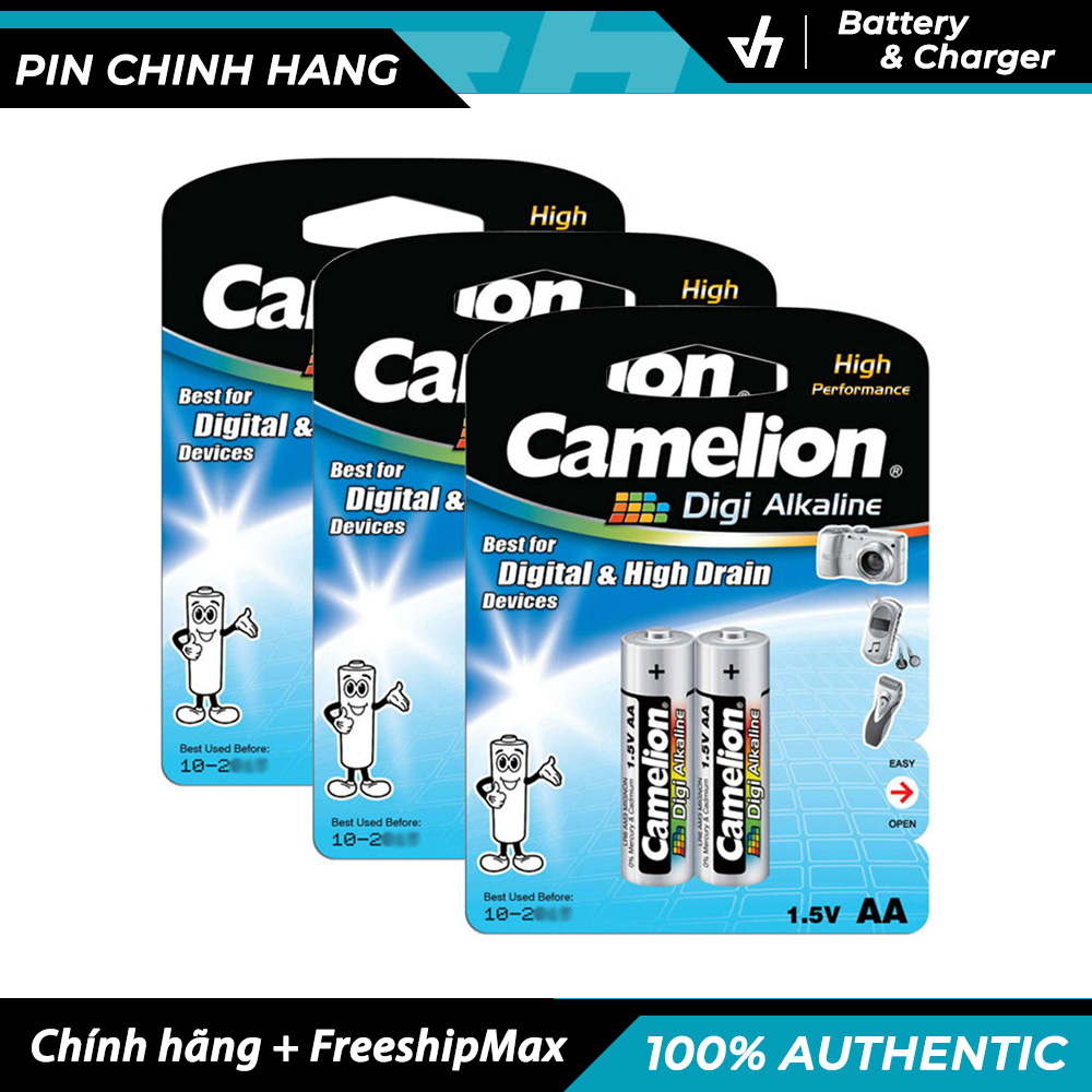 Bộ 6 pin camelion aa - pin alkaline chống chảy