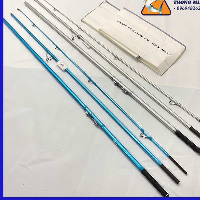 Cần câu lục surf leader 4m25, cần câu lục xa bờ, cần câu lục 3 khúc chuyên nghiệp, độ cứng bx-t khoen pat fuji made in indonesia
