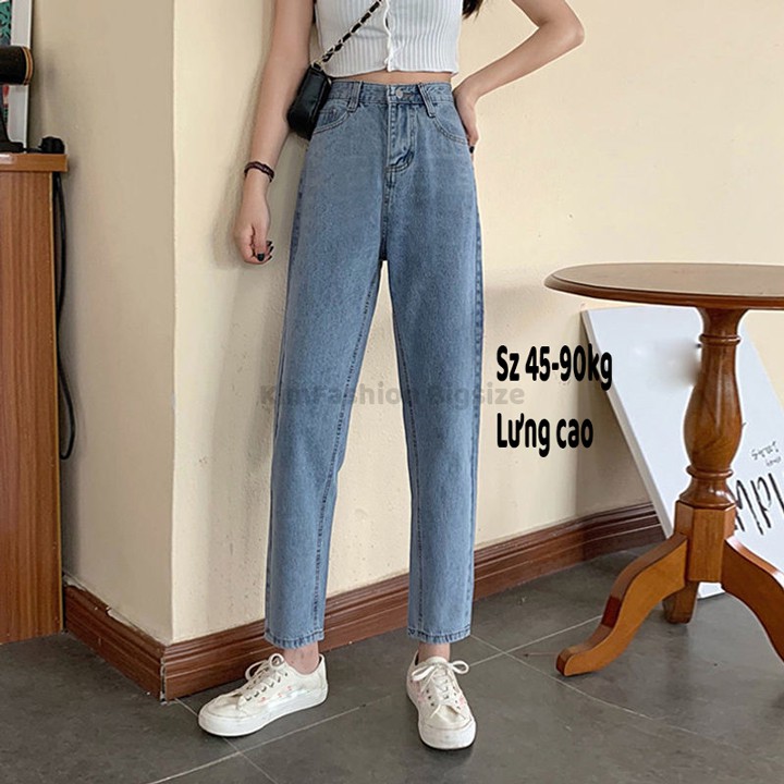 Quần baggy bigsize, quần ống rộng cạp lưng cao Fullsize 45-90kg BGD49