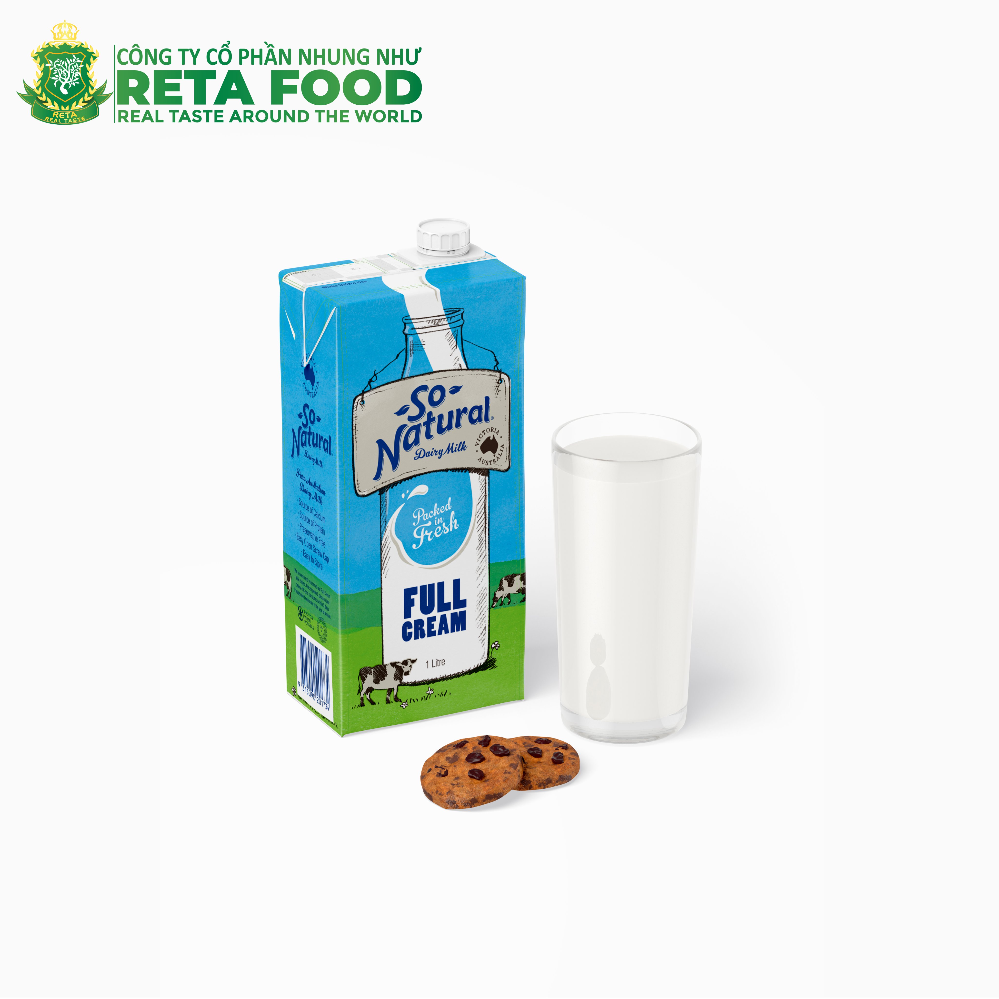 Sữa tươi tiệt trùng nguyên kem so natural 1l - - -reta foods