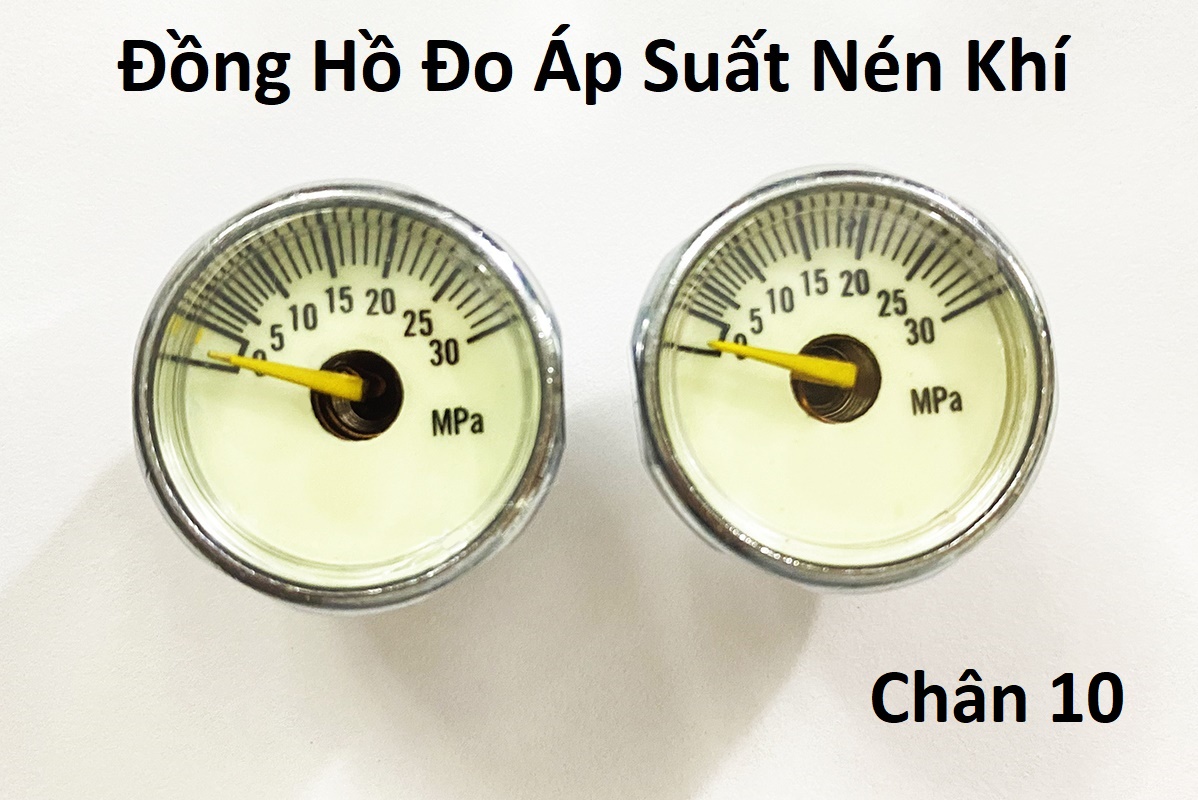 Đồng hồ áp 30mpa - chân 10 ( Phát Sáng Dạ Quang Trong Đêm ), độ bền cao, đồng hồ đo áp suất ( Trắng ) - bơm cao áp, van cứu hỏa, ti bơm, ống bơm, dây bơm, ron, roan, doang, van nạp, vít xả...