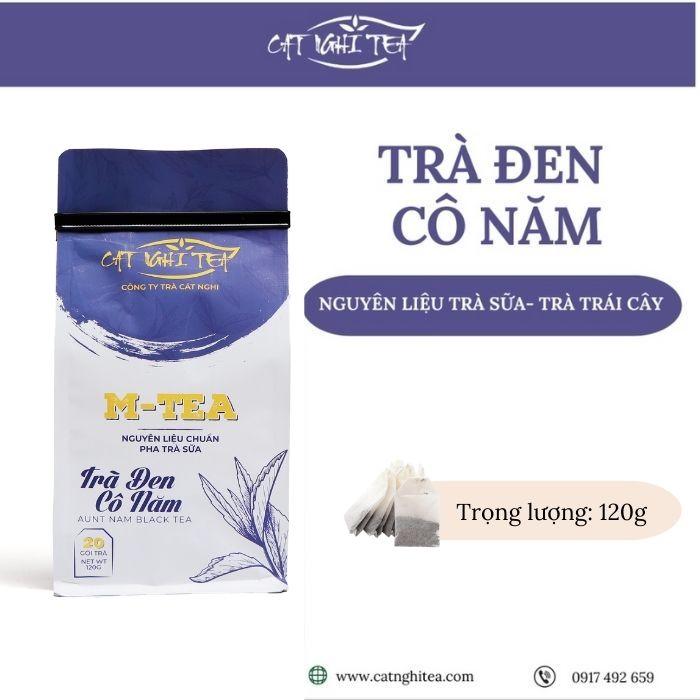 Trà Đen Cô Năm/Bá Tước Túi Lọc của Cát Nghi sản xuất tại Việt Nam 120g - Nguyên liệu chuyên cung cấp pha chế trà sữa/trà trái cây thơm ngon
