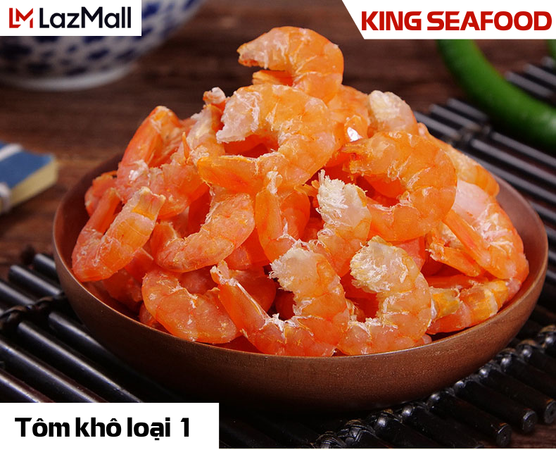 Sỉ lẻ Khô tôm, Bảo quản tôm khô, Giá tôm nõn khô tôm khô size lớn, 500g tôm thịt sạch vỏ, thịt dai vị ngọt thanh