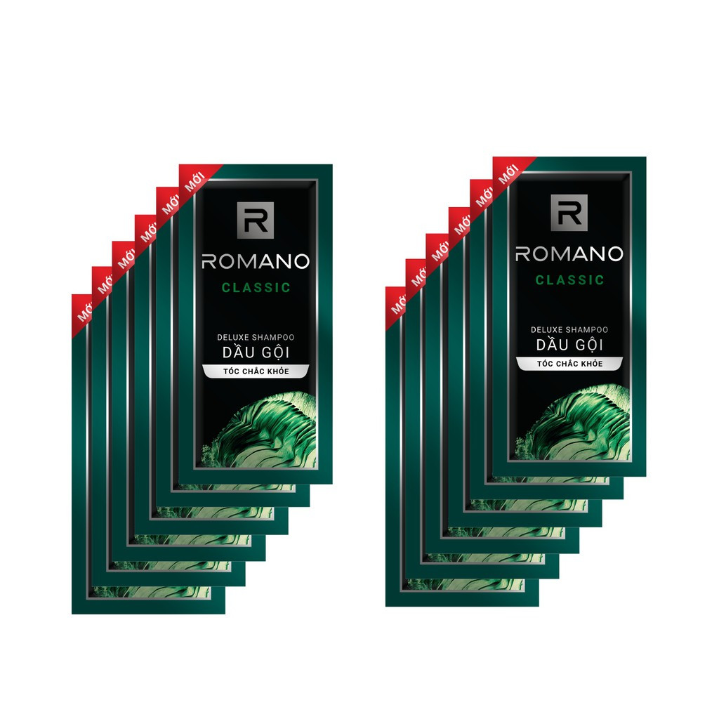Dây 12 Gói Dầu Gội Romano Deluxe Classic (5g / Gói)