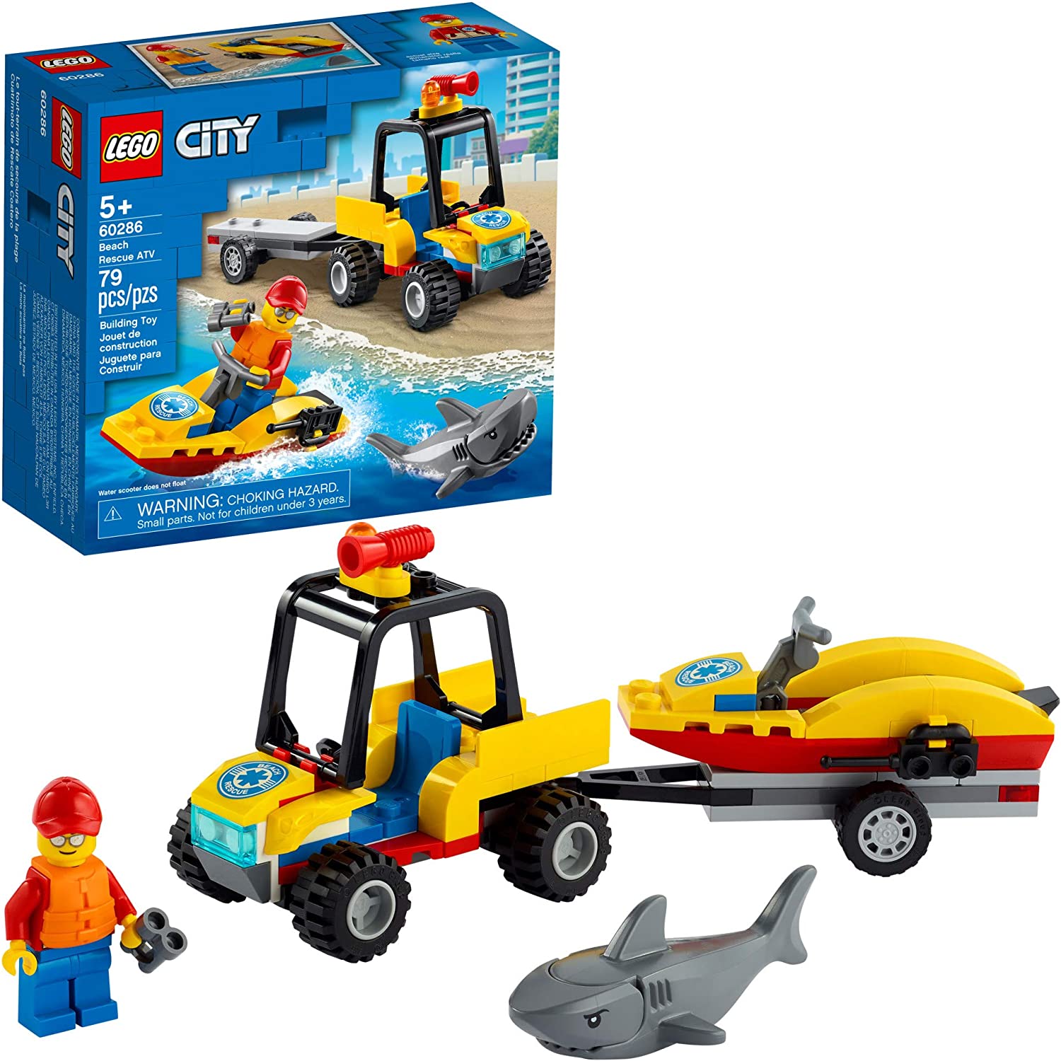 Đồ chơi LEGO CITY - Xe Và Cano Cứu Hộ Biển ATV - 60286