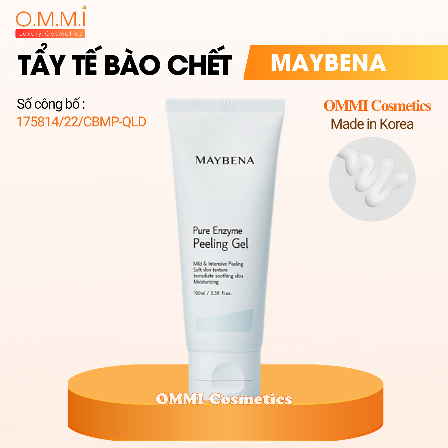 MAYBENA - Tẩy tế bào chết Enzyme Hàn Quốc (100ml) | OMMI Cosmetics