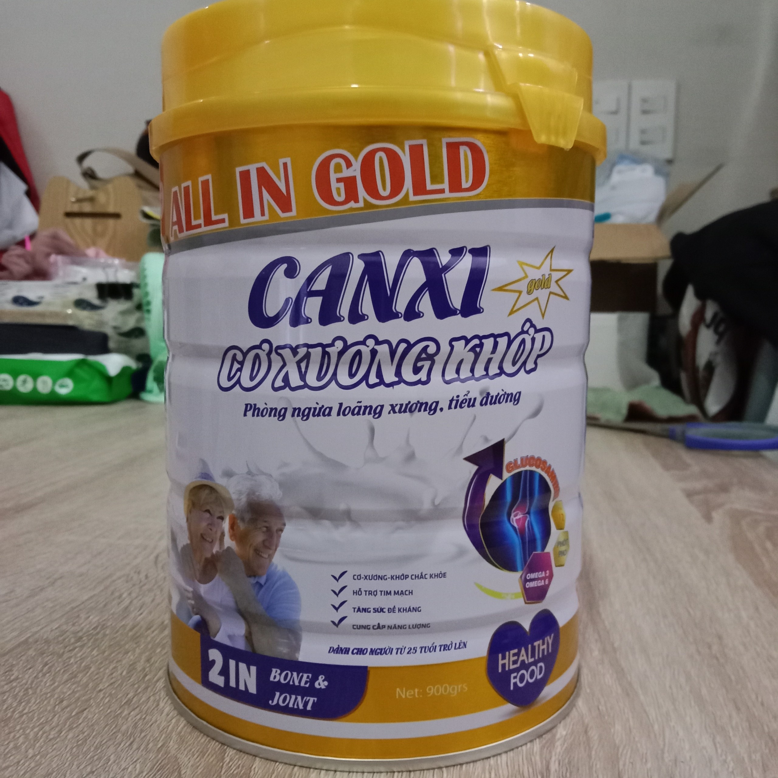 Sữa canxi Cơ xương khớp All In Gold 900g ngừa loãng xương tiểu đường