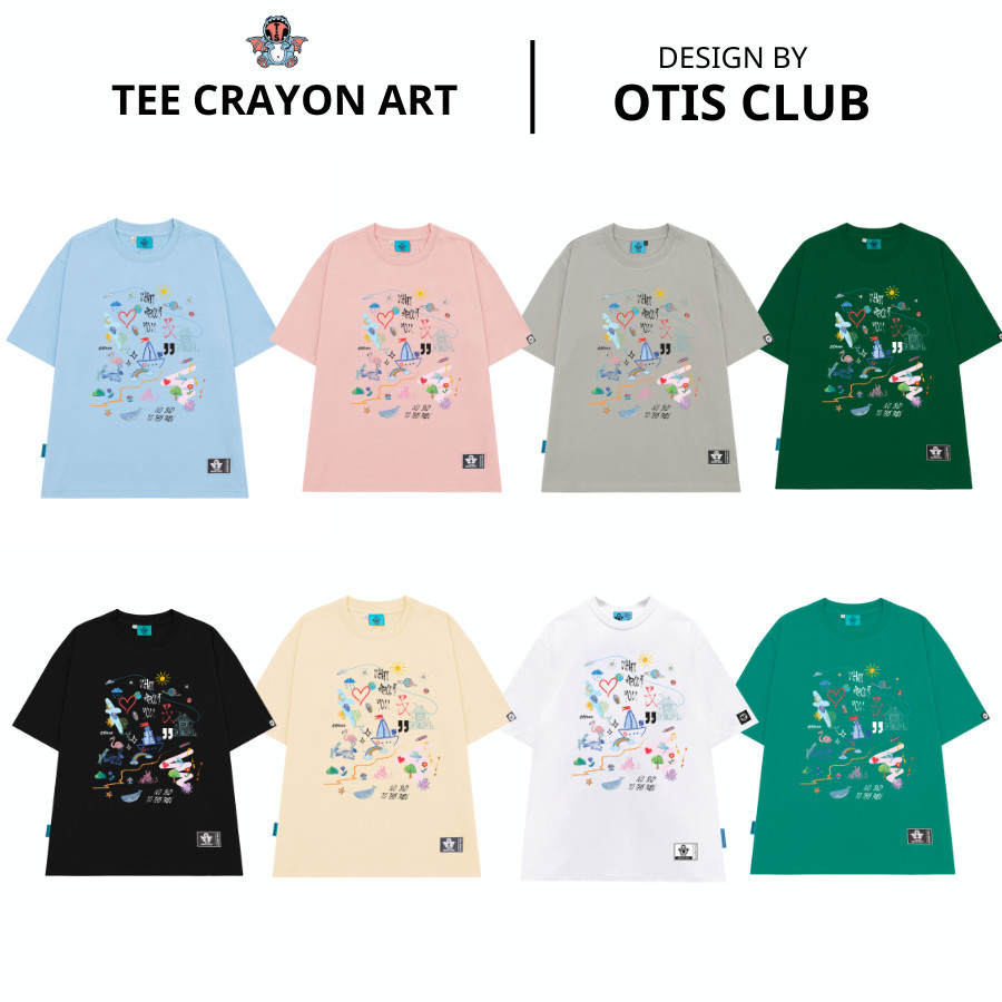 Áo thun unisex Local Brand Otis Club - Tee Crayon Art