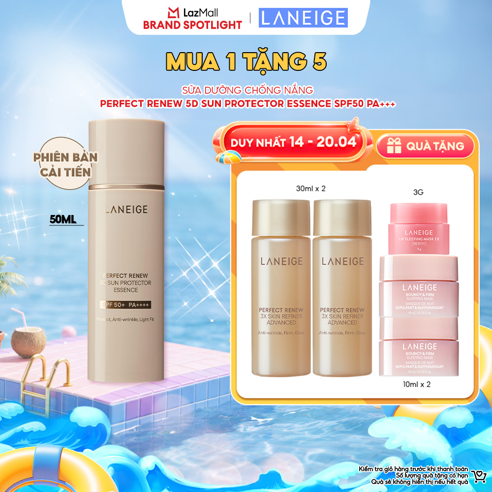 Sữa dưỡng chống nắng Laneige Perfect Renew 5D Sun Protector Essence SPF50 PA+++