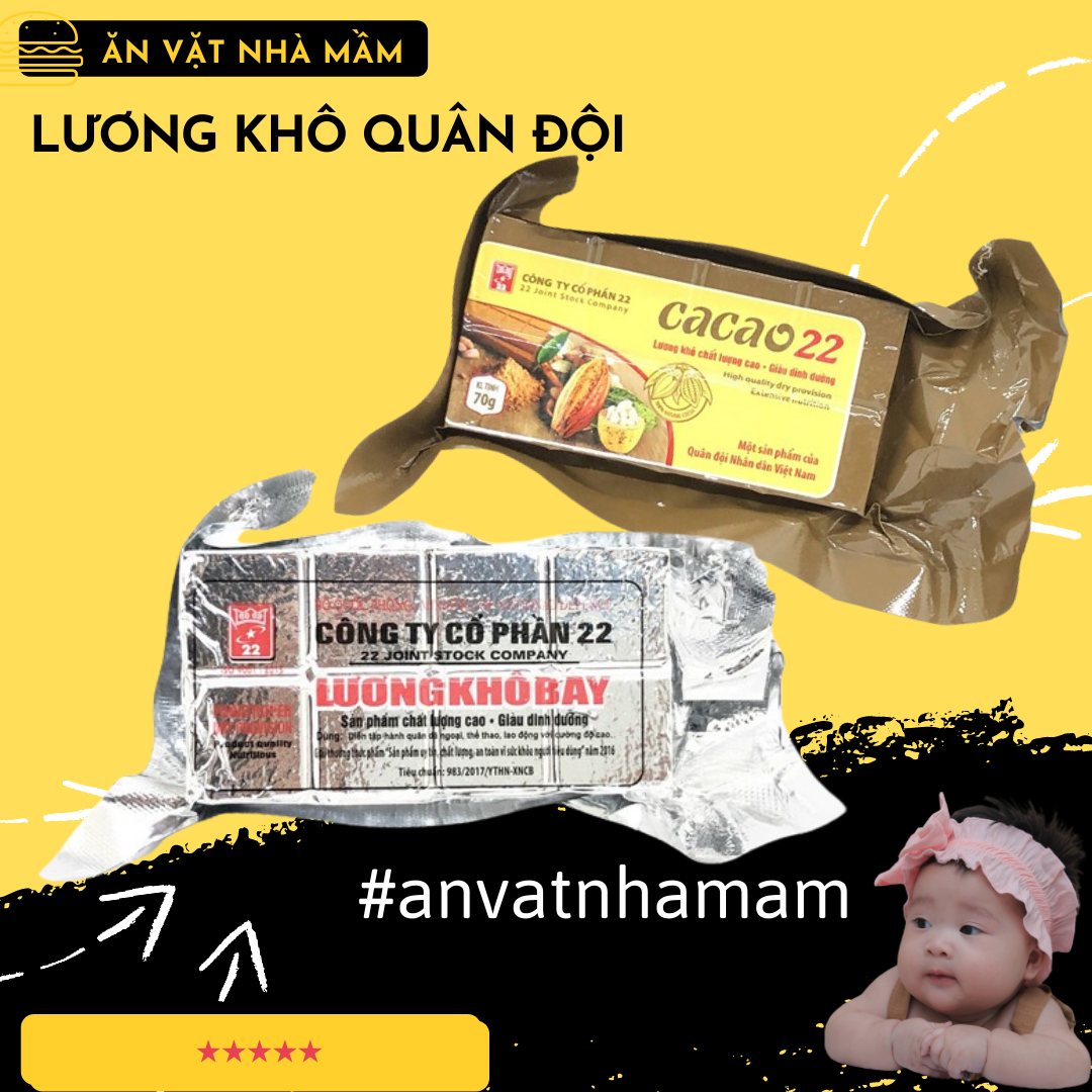 Lương khô Bay cacao và truyền thống, giàu dinh dưỡng - Lẻ 1 cái 70G
