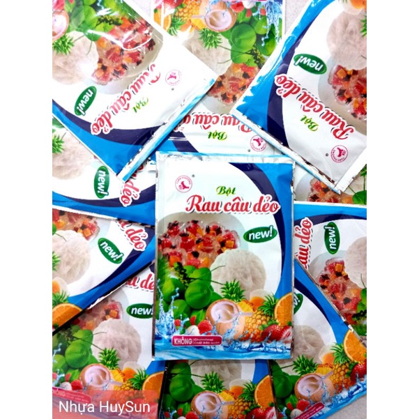 Bột rau câu - bột rau câu con cá dẻo - dùng làm thạch . nhựa huysun