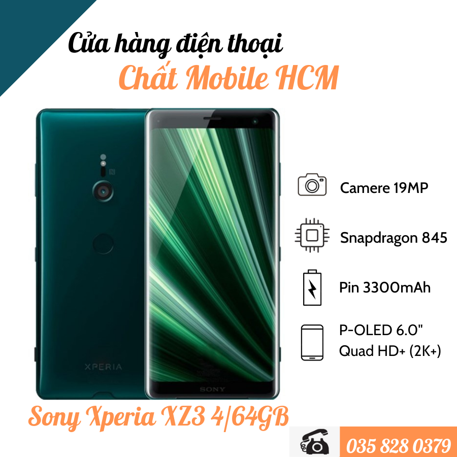 [Trả góp 0%]Điện Thoại Sony Xperia XZ3 nguyên zin nguyên áp