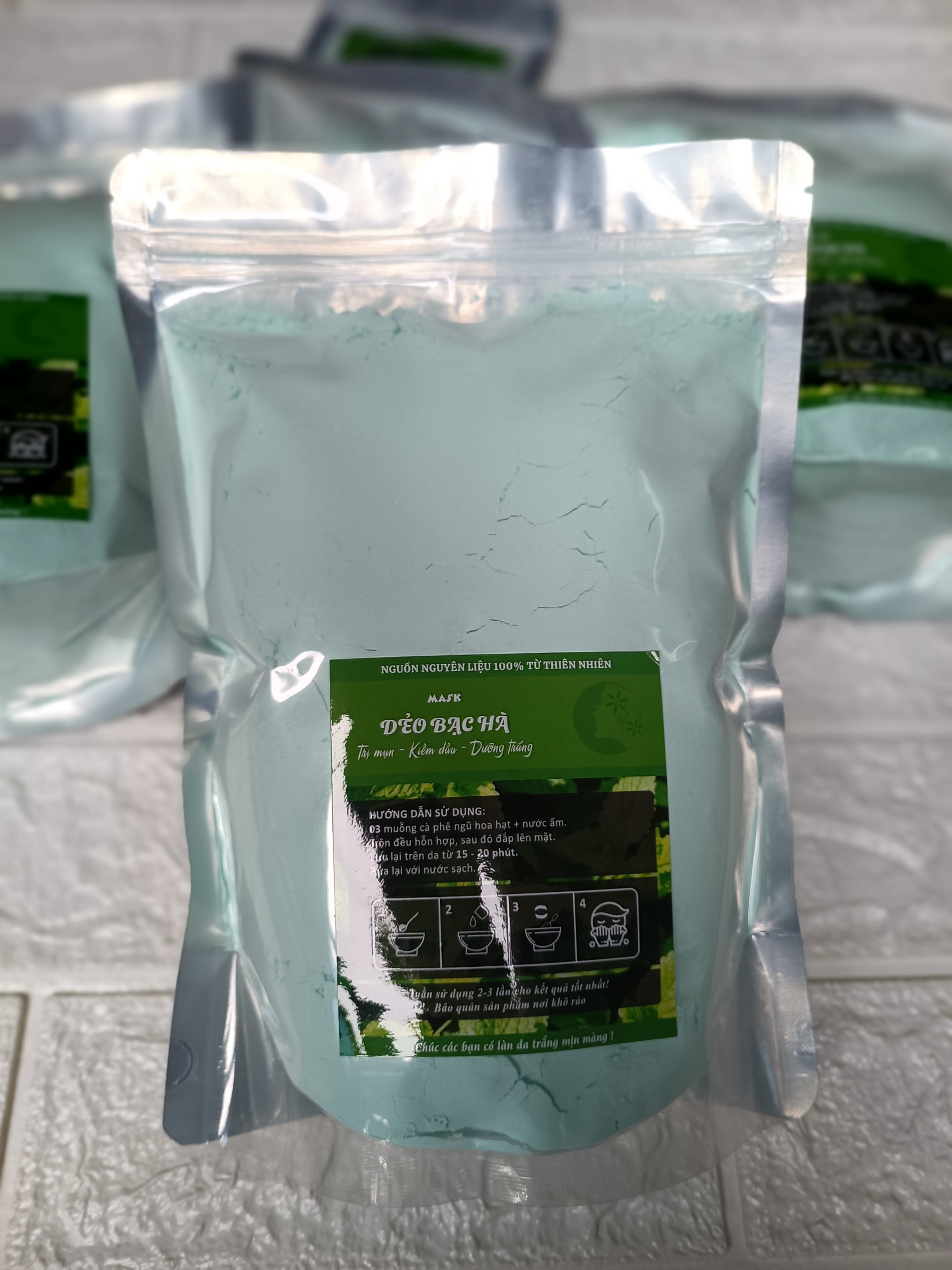 500g mặt nạ bạc hà, hoa hồng collagen, ngũ hoa hạt handmade