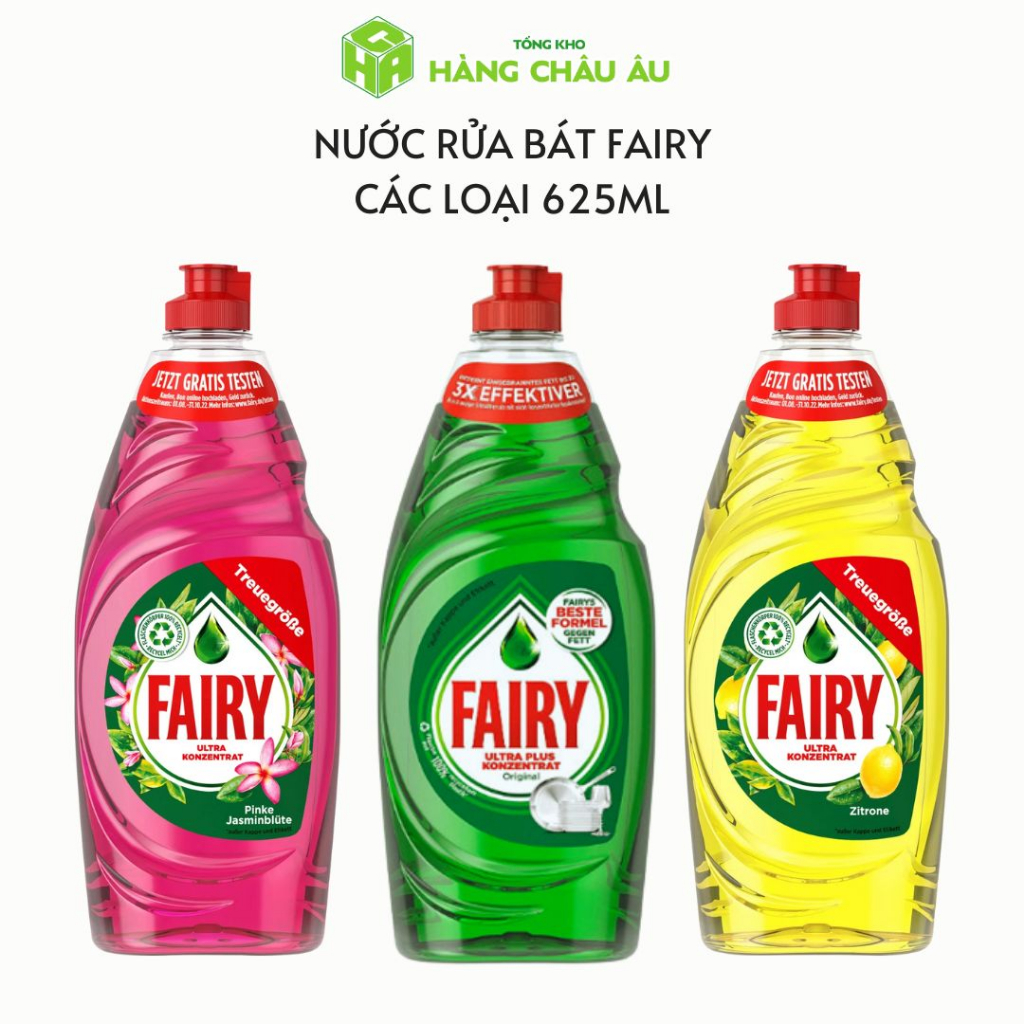 Nước rửa bát Fairy 625ml hương thơm dịu nhẹ an toàn
