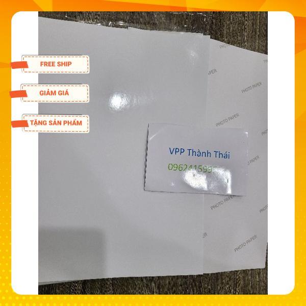 ☞☄ giấy decal ảnh A4 photo paper mặt bóng định lượng 135 gsm 50 tờ / tập - giấy decal tem mác bóc dính