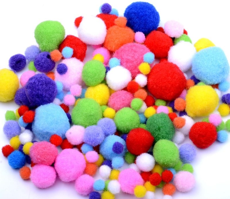 Pompom túi 200 quả trộn size