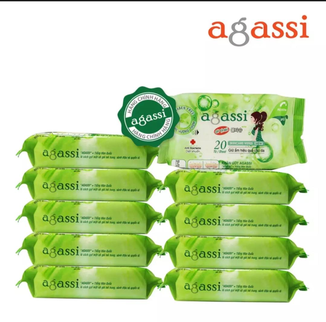 [HCM]combo 5 gói khăn ướt agi ko mùi 20 tờ