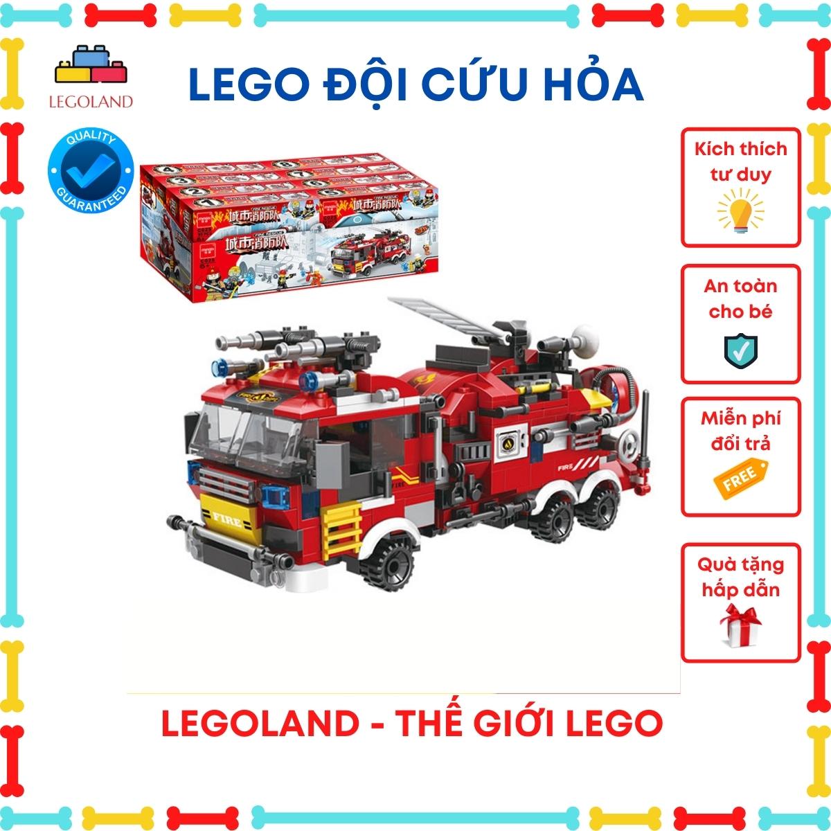 Đồ chơi Lego lắp ráp Đội cứu hỏa thành phố - Lego Robot - Xe Cứu hỏa - Đồ chơi trẻ em