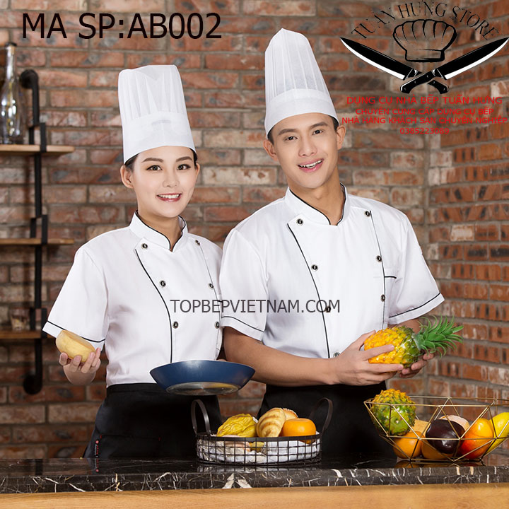 áo bếp,đồng phục bếp siêu rẻ siêu đẹp ab002