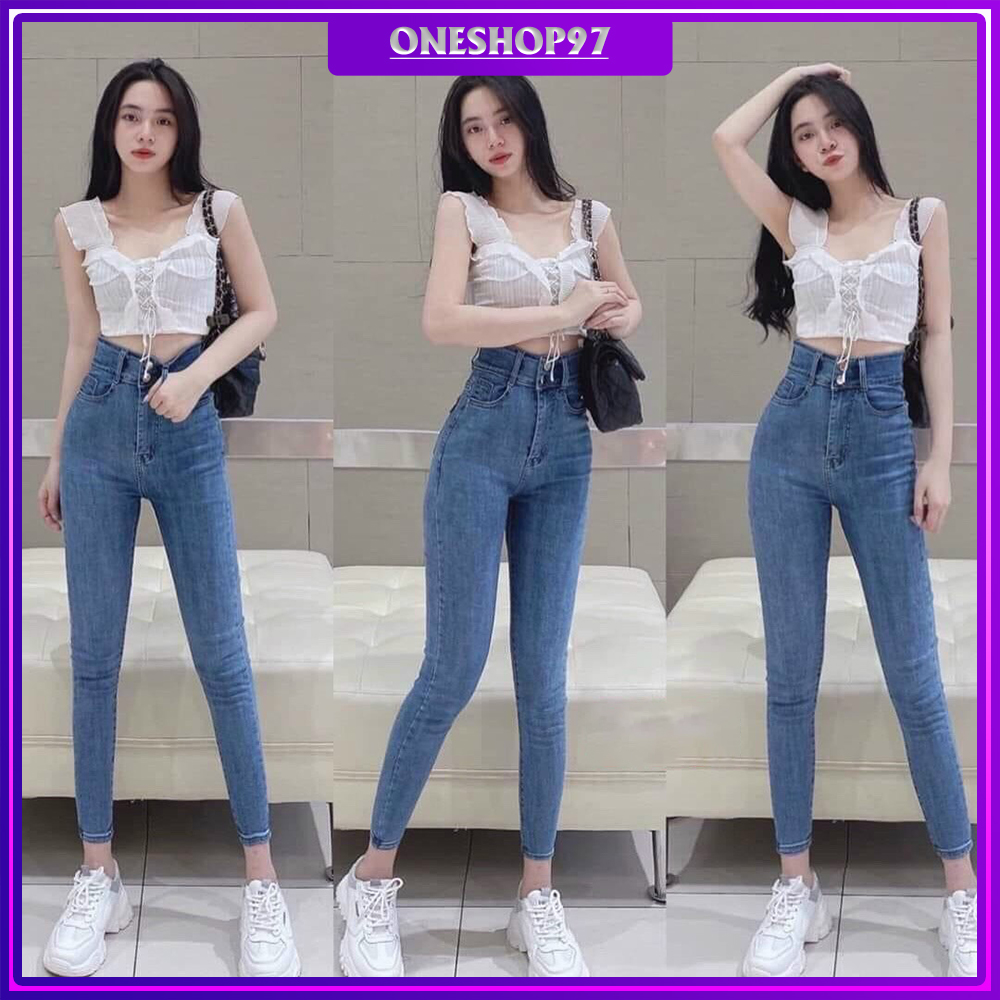 Quần jean nữ , quần jean nữ co giãn kiểu mới thời trang oneshop97 ms20