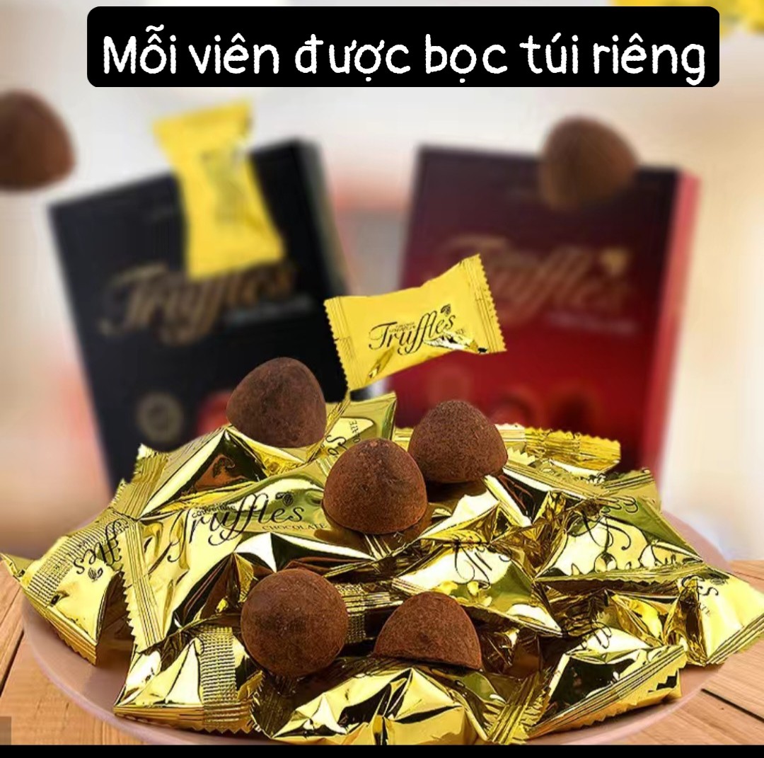 Kẹo Socola truffle đen / Socola tươi nguyên chất nhập khẩu Malaysia hộp 400g