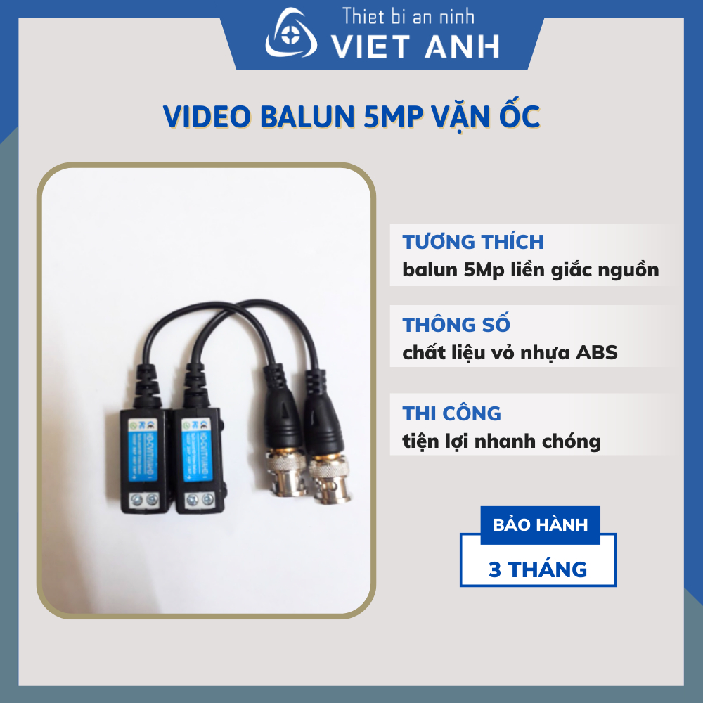 Video balun 5Mp vặn ốc