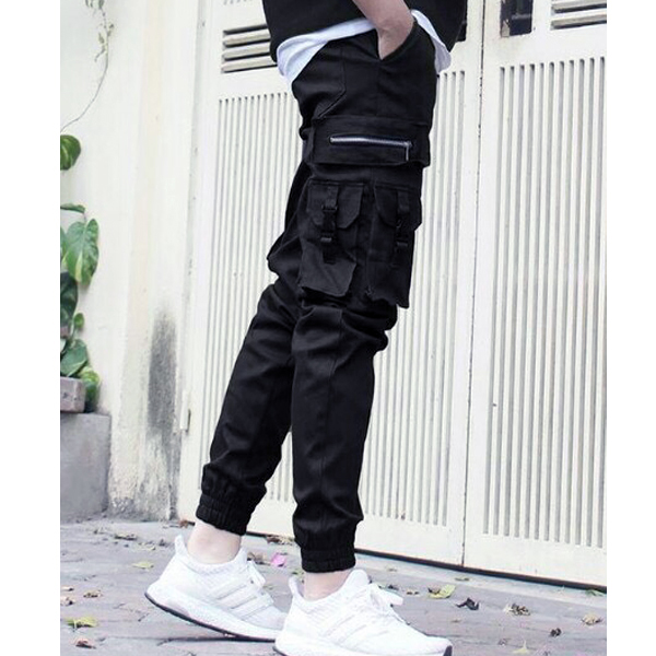 [3-5/8 Hoàn Tiền 25%][HCM] Quần jogger nam nữ vải kaki co giãn xịn khóa zip túi hộp cực chất