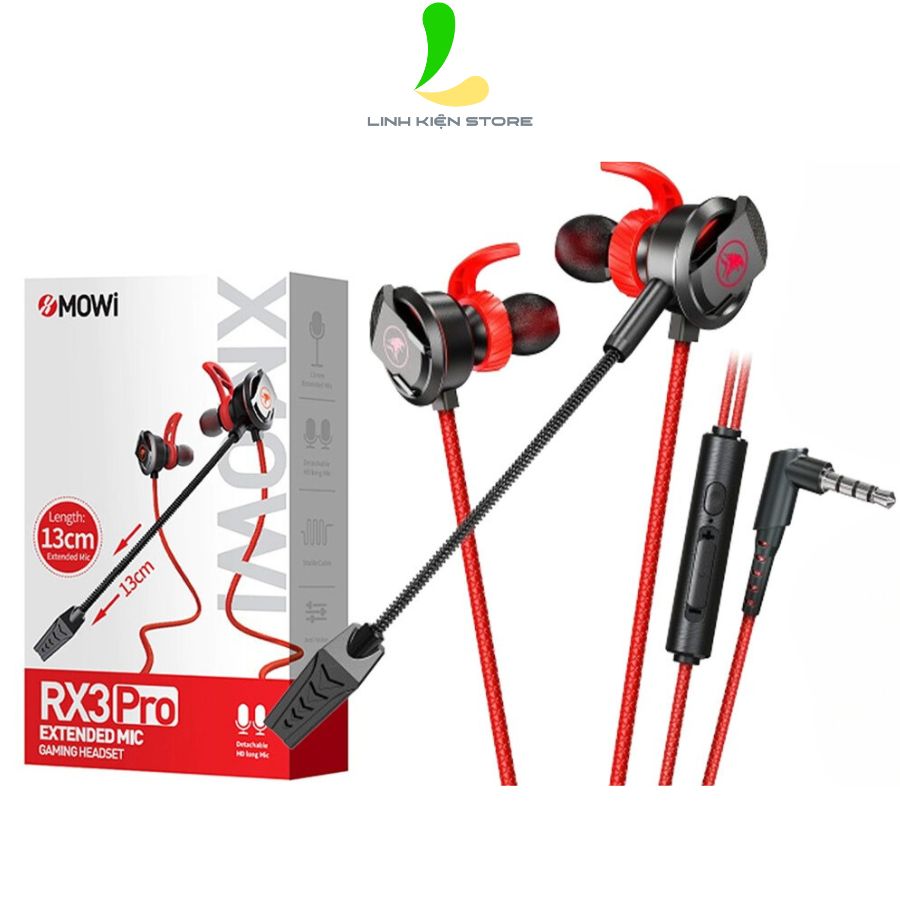 Tai nghe chơi game xMowi RX3 PRO - Tai nghe gaming trang bị mic rời cùng jack 3.5mm và Type C tiện lợi