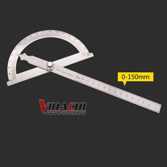 Thước Đo Góc 180º Stainless - Thước Đo Góc Inox, Vạch Số Khắc Laser Khó Mờ Trong Quá Trình Sử Dụng