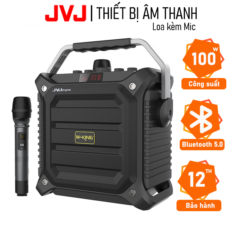 Loa Bluetooth Karaoke JVJ King K3H kèm mic không dây Công Suất Cực Lớn 80W
