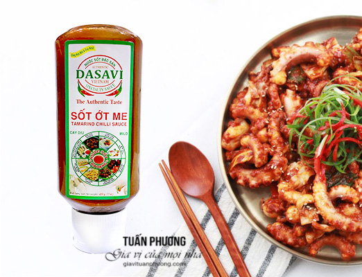 Sốt ớt me DASAVI, sốt ớt me vị cay cay chua chua trọng lượng 420g