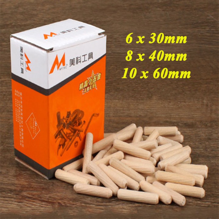 Chốt gỗ cao cấp hạt nút gỗ tròn 6mm 8mm 10mm