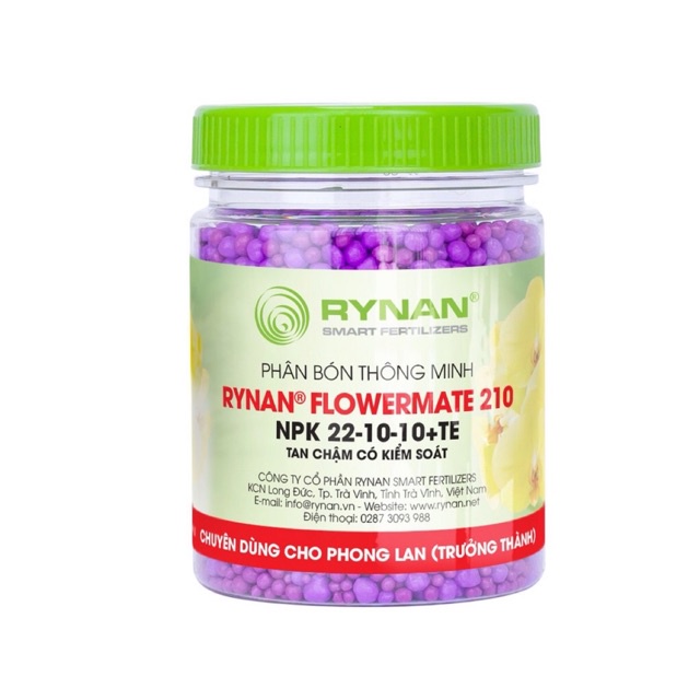 Phân bón tan chậm cho phong lan trưởng thành rynan npk 22-10-10