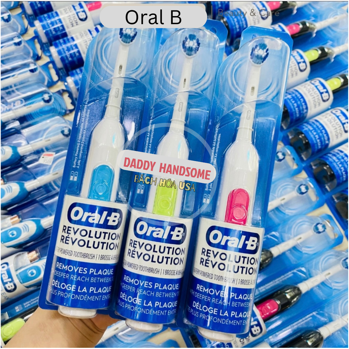 Bàn chải pin oral-b revolution - dùng pin aa bàn chải điện dùng pin oral b braun