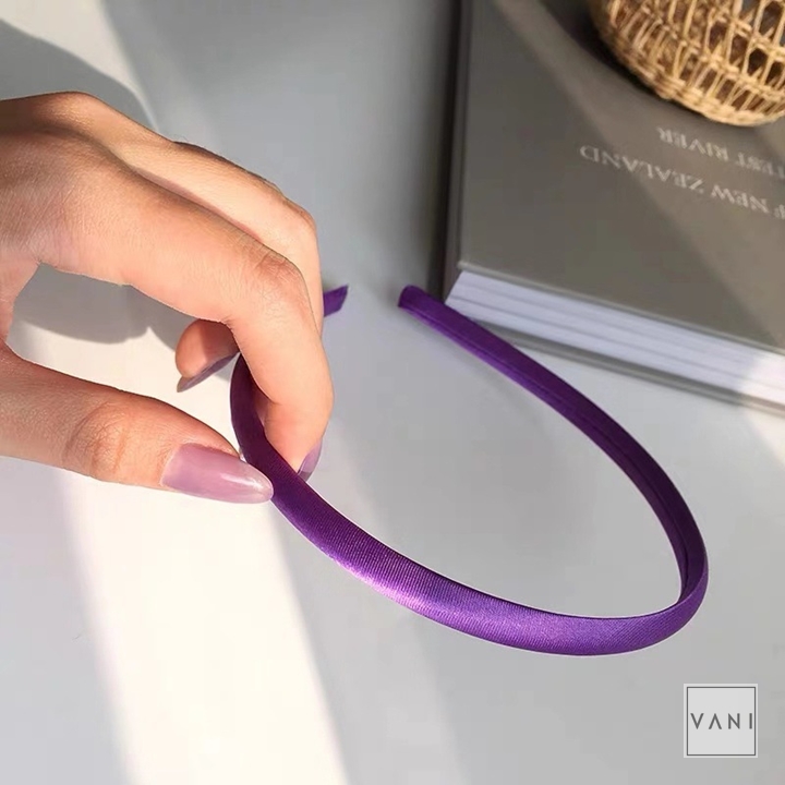 Băng đô cài tóc nhỏ vải satin bóng cực xinh xắn - vani store